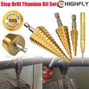 Titanium Step Drill Set with Automatic Center Punch