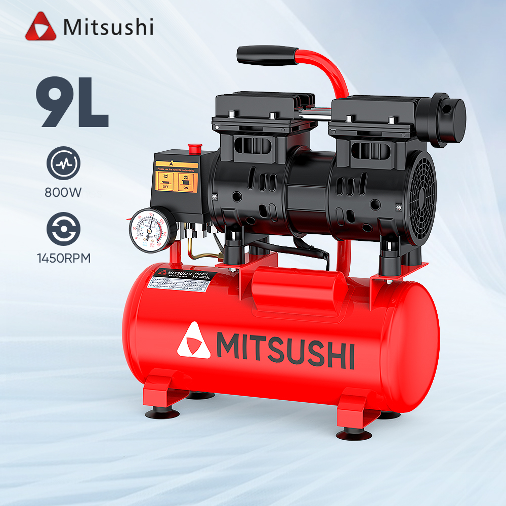 Mitsushi MYSJ50L 50L 50 Liters 800W 220V Oil Free Air Compressor Heavy Duty With air Tank