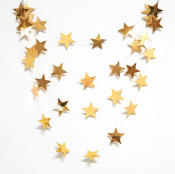 Glitter Star Banner Garland - Happy Birthday Party Decoration