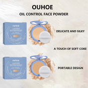 OUHOE Waterproof Oil Control Face Powder - Long-Lasting Setting Powder