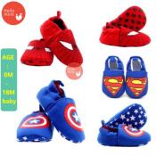 Baby Boy Shoes Slip Ons Antislip Superhero Avenger Hero1