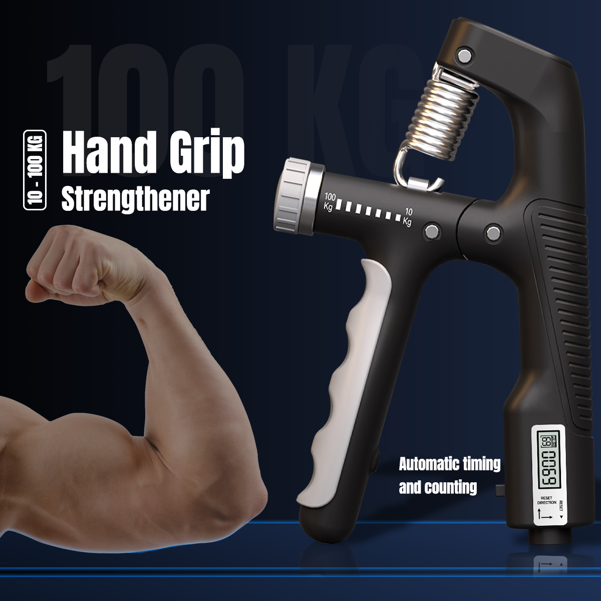 Hand Grips 10kg 100kg Hand Grip Automatic Counting Grip Hand Grip