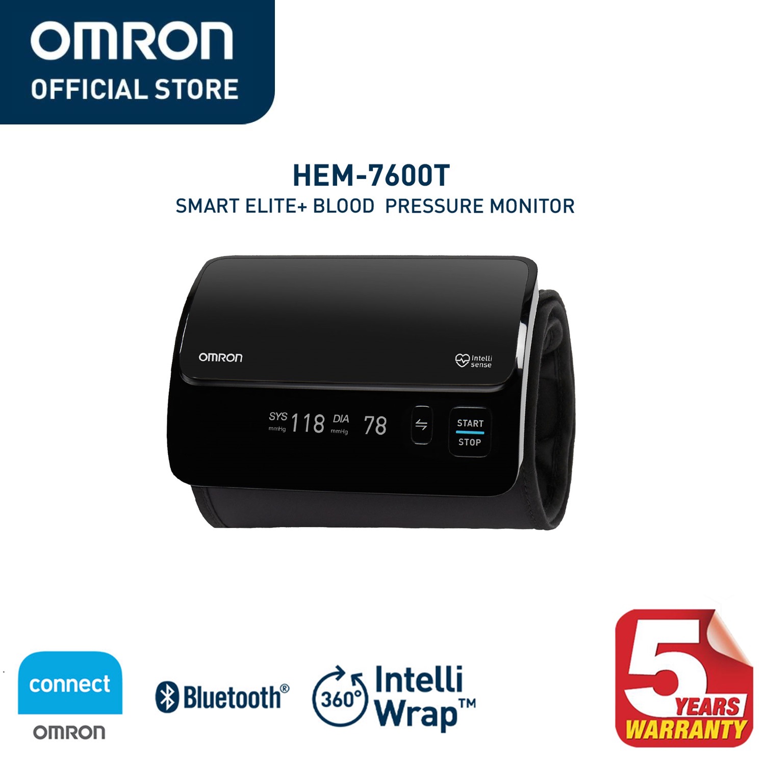 Omron Smart Elite+ Blood Pressure Monitor with Bluetooth