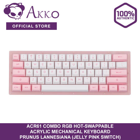 Akko RGB Hot-Swappable Mechanical Keyboard - Prunus Lannesiana
