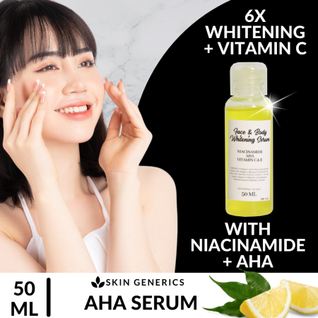 Whitening AHA Face Serum with Vitamin C and E