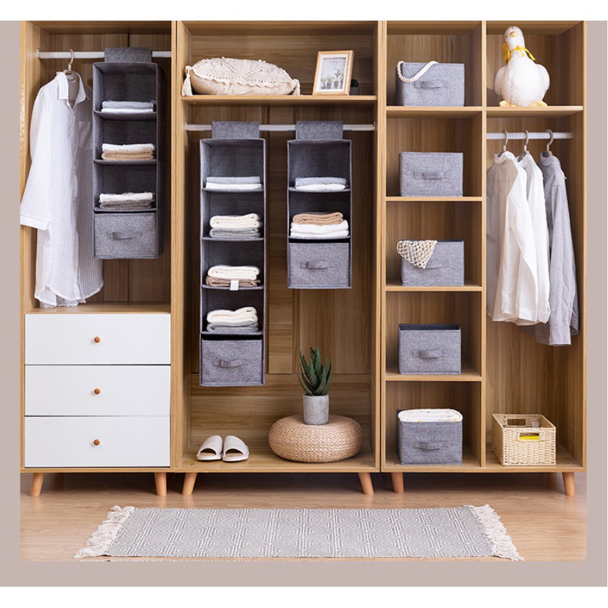 Wardrobe Hanging Storage Bag Interlayer 