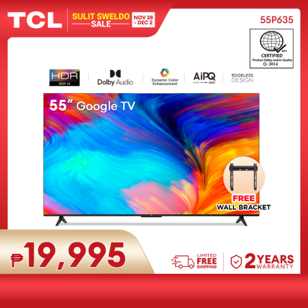 TCL 55 Inch 4K Smart Google TV - 55P635