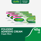 Polident Denture Adhesive Cream - Fresh Mint, Strong Hold