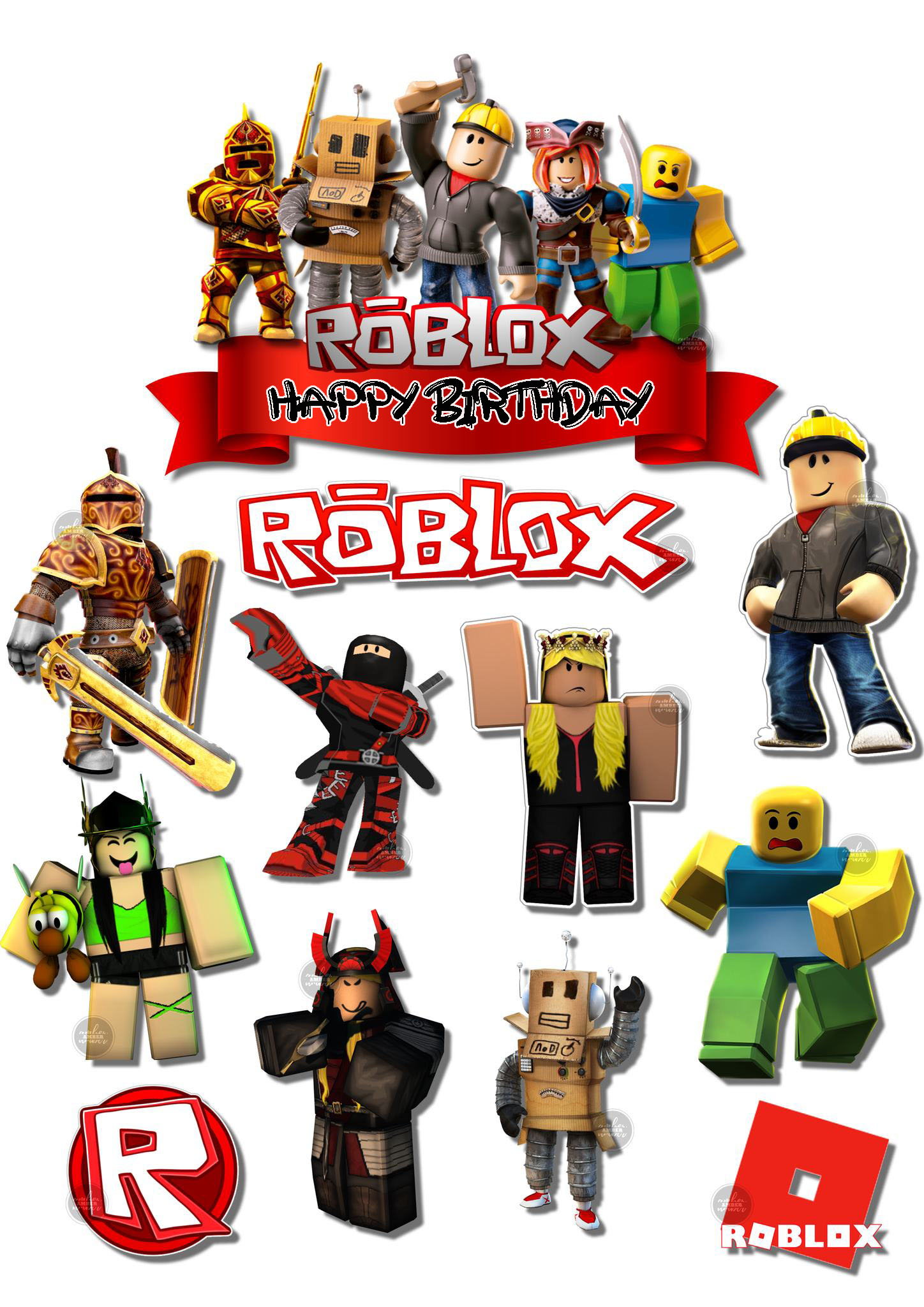 Any Color: 3D Roblox Cake Topper Birthday Cake Topper / READY IN 48 HOURS -  Etsy