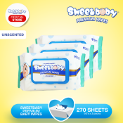 Sweetbaby Premium Wipes Unscented 90s