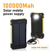Original 100000mAh Waterproof Solar Power Bank with LED Light
