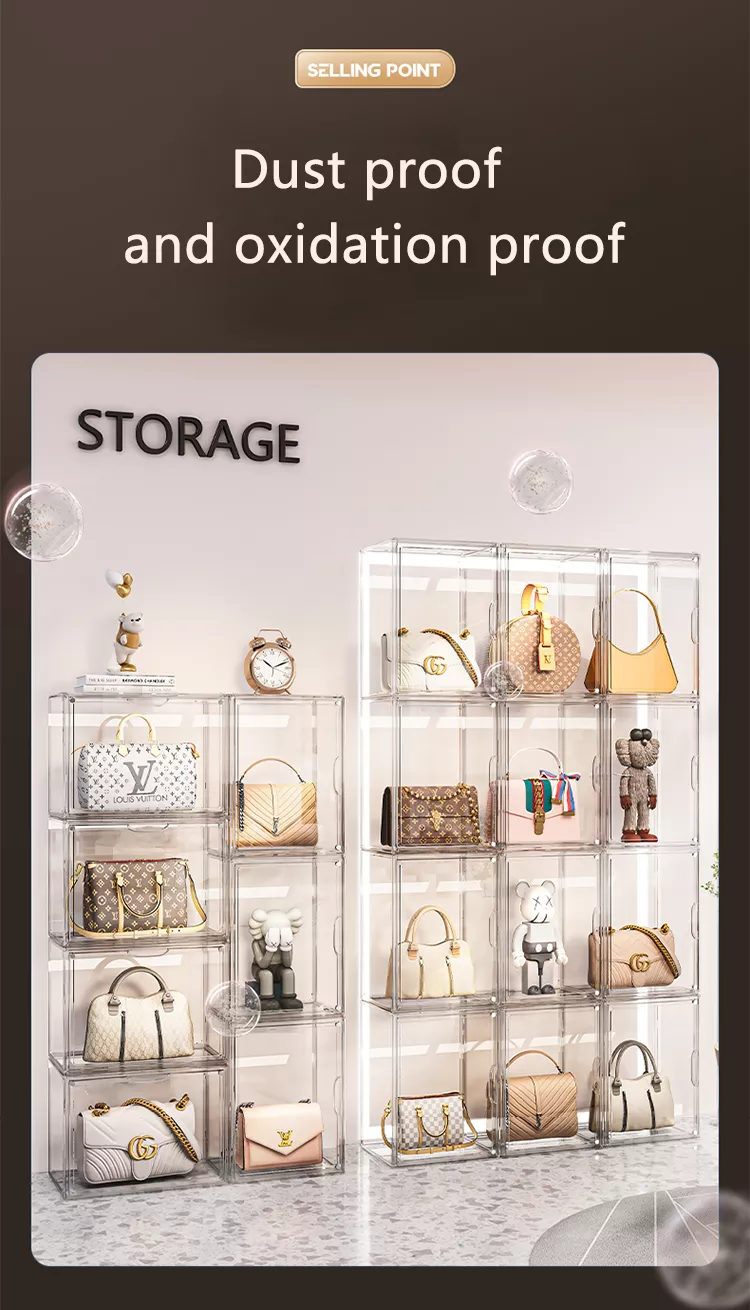 Handbag Storage Organizer For Closet, Display Case For Handbag Purse,  Stackable Dustproof Storage Organizer For Clutch, Wallet, Book, Toys  Organization And Display, Home Storage - Temu Belgium