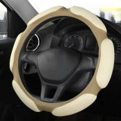 Anti-Slip Sandwich Sport Car Steering Wheel Cover, 38cm