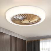 YHLAMP Silent Ceiling Fan with Light for Bedroom and Bathroom