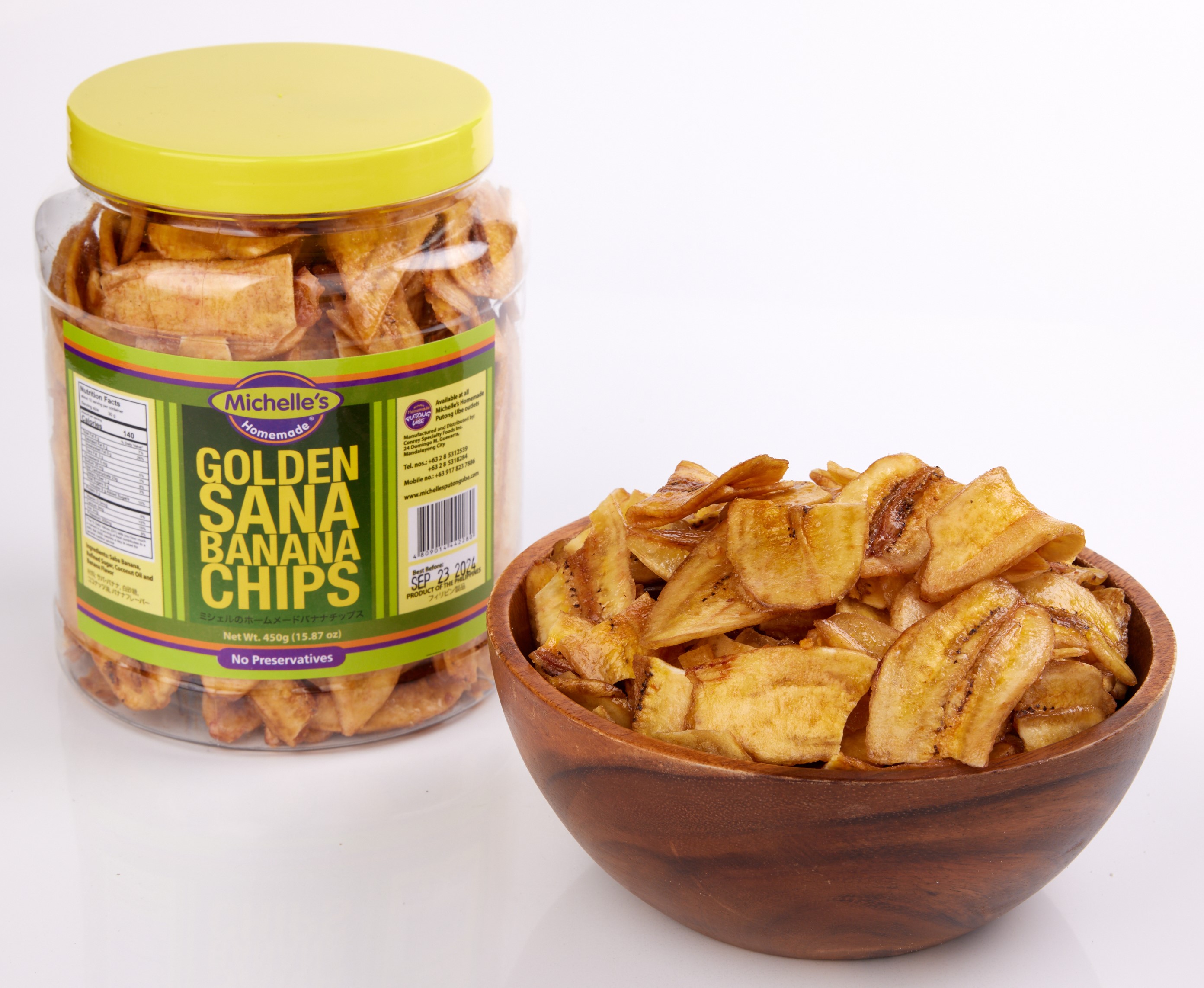 Michelles Golden Sana Banana Chips Banana chips 250g box Michelles Golden Sana Banana Chips Banana chips 250g box