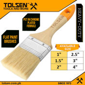 Tolsen Paint Brush PET White Bristle  Wooden Handle