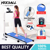 Yeesall Folding Treadmill - Compact Blue Fitness Equipment (Same-day Delivery)