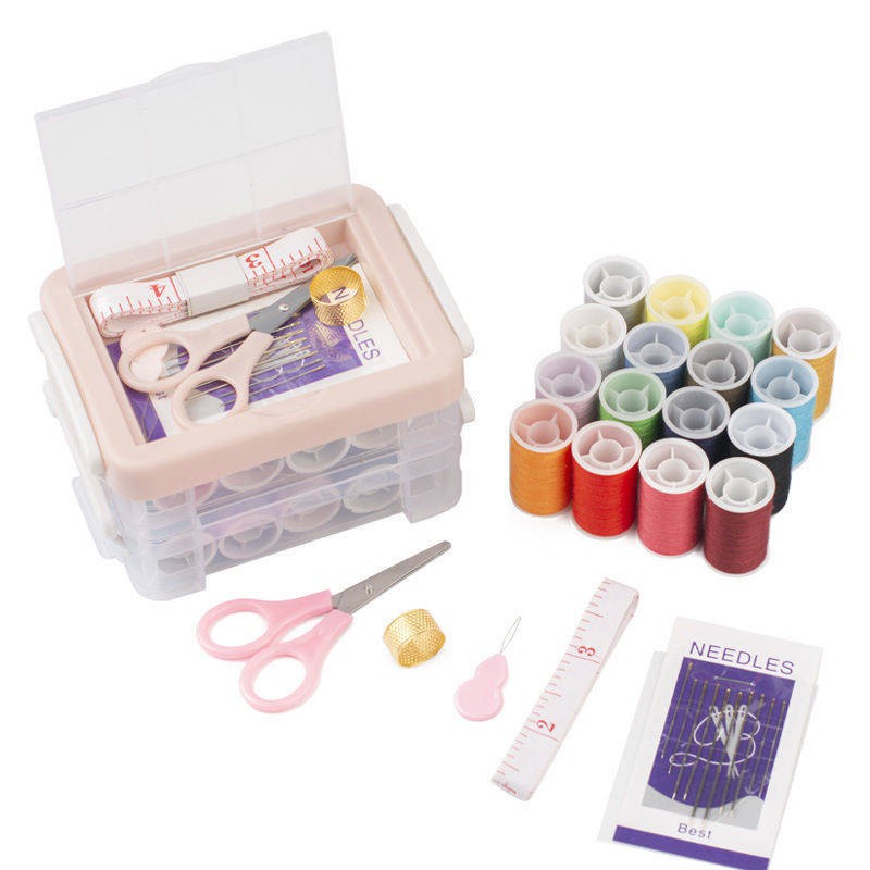  Portable Sewing Kit in Mini Folding Storage Box Basic
