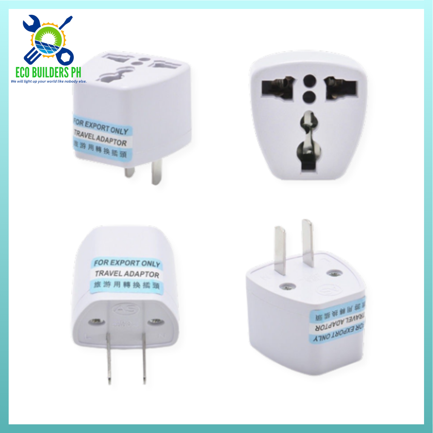 EcoBuildersPH Universal AC Travel Plug Adapter Converter Socket