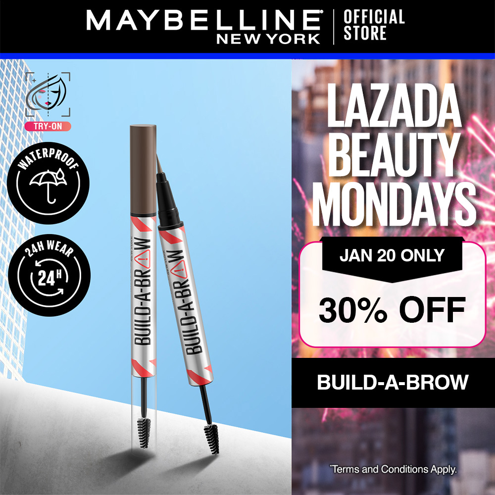 Discount on Maybelline  shoes - SKU: Maybelline Build-A-Brow 2-In-1 Brow Pen + Sealing Gel [ Waterproof, Natural-Looking Full Brows, Eyeb