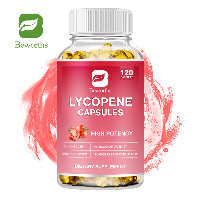 BEWORTHS Viên nang Lycopene 10MG Thúc đẩy Tuyến tiền liệt & Sức khỏe Tim mạch Miễn dịch & Sức khỏe Da Chất chống oxy hóa mạnh mẽ