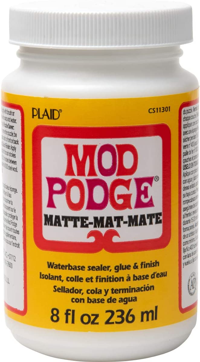 Mod Podge Decoupage Starter Kit Gloss and Matte Medium with 3 Pixiss Foam  Brushes Waterproof for Puzzles Wood and More