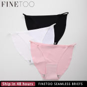 FINETOO Ice Silk Bikini Panties - Antibacterial, Sexy, Low Price