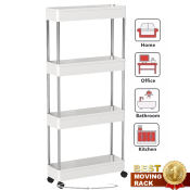 4 Layer Moving Rack Kitchen Storage Shelf - Home Organizer