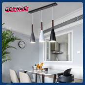 GECREE Wood Pendant Chandelier for Kitchen and Dining Room