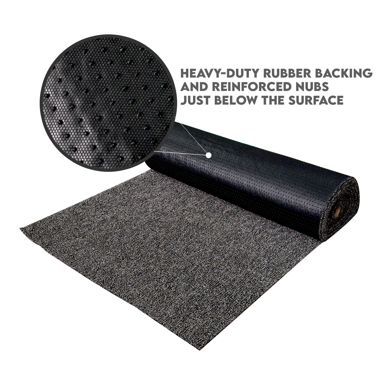 Blade Rubber Matting with Spike 4ft x 1ft (Black/Grey