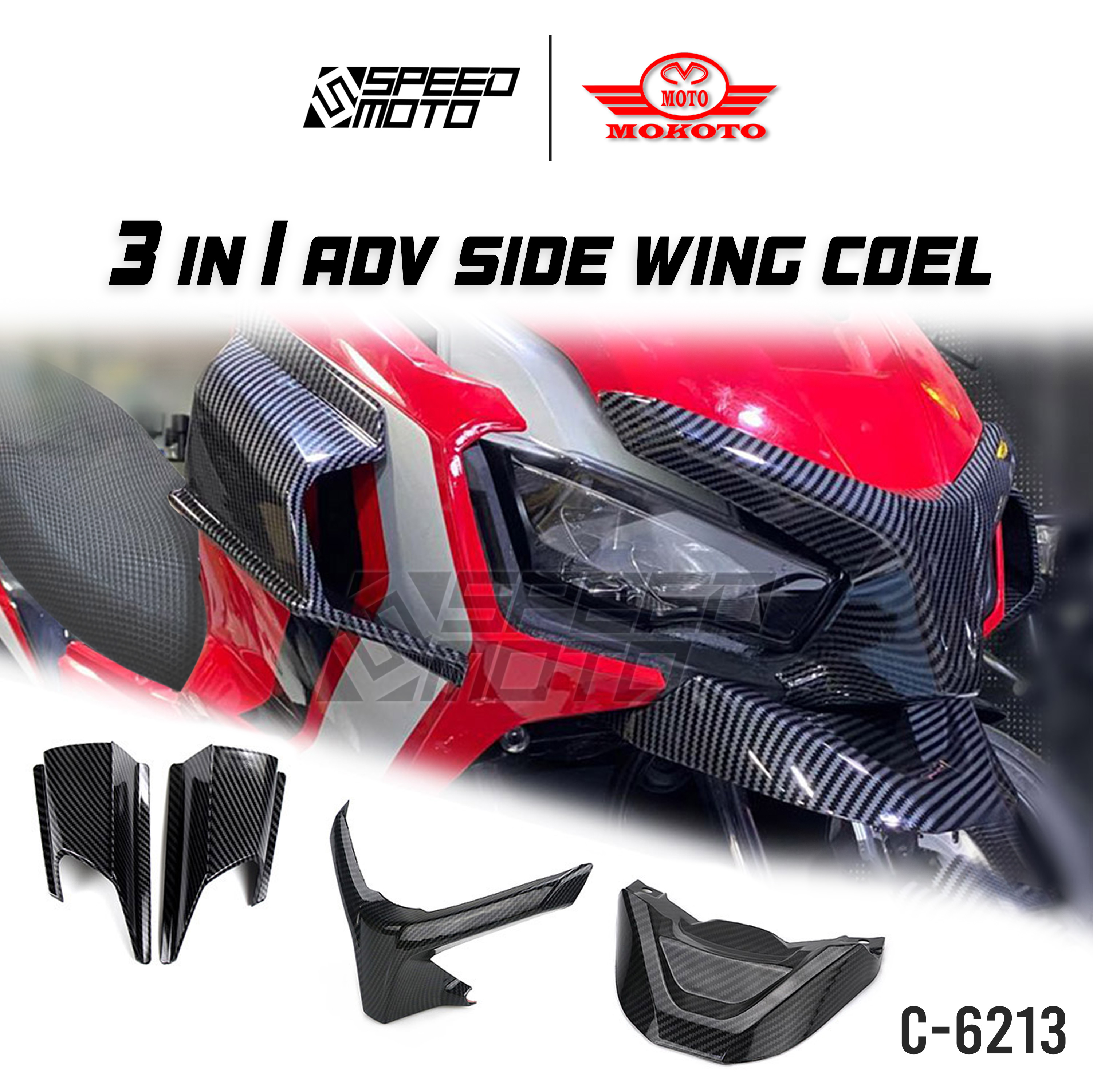 HONDA ADV 150 Carbon Front Fender Guard and Cowl Cover Set