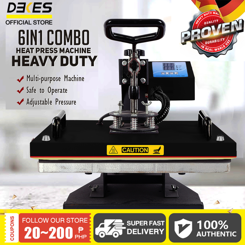 DEKES Sapphire 6in1 Multifunction Heat Press Machine for T-Shirt / Mug / Plate / Cap (Digital Printing Business)