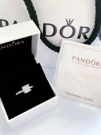 Pandora Sparkle Halo Promise Ring with Free Earrings