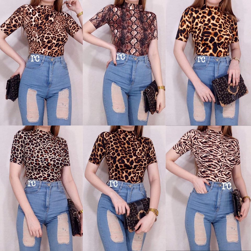 Turtle Neck Animal Print Buy Sell Online T Shirts With Cheap Price Lazada Ph