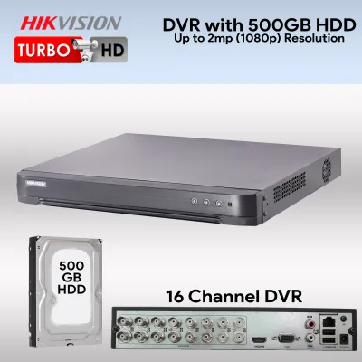 HIKVISION TURBO HD DVR 16 CHANNEL with or w/o HDD Hard Disk (500GB, 1TB, 2TB) up to 2mp(1080p) (5)