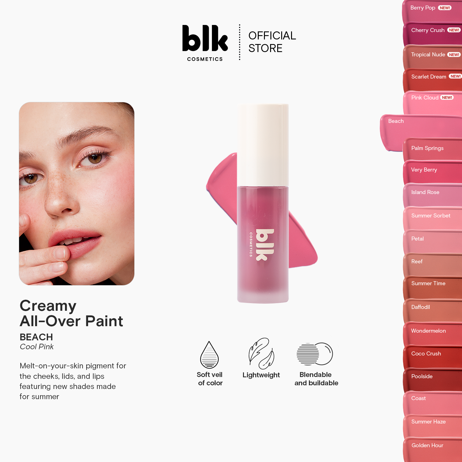 Discount on blk cosmetics  shoes - SKU: blk cosmetics fresh creamy all over paint beach