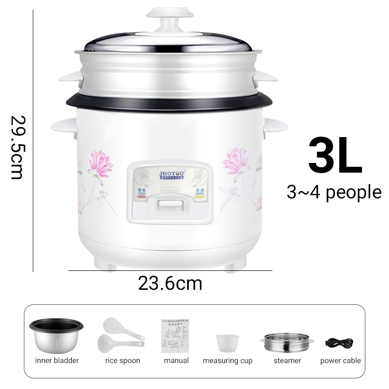 Rice Cooker Household 3-4 People Rice Cooker Dormitory 1-2 Mini Intelligent Large Capacity Gold Automatic Power Off One Button Start Saves Time Easy to Clean 2L/3L/4L/5L 