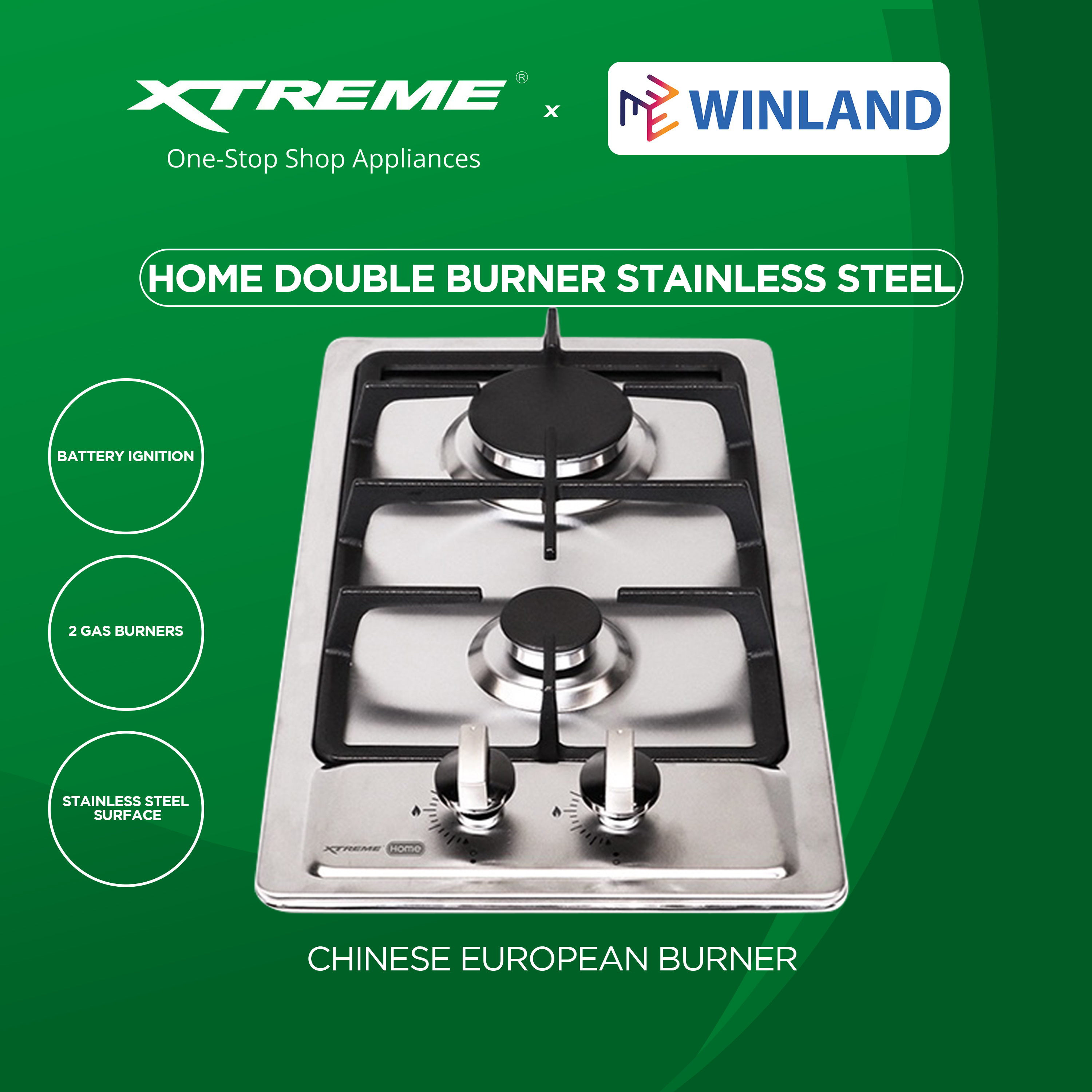 Astron Burner Gas Stove Home Depot Xtreme Home By Winland 2-Burner
