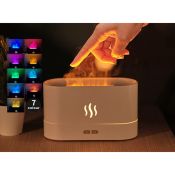 Fridye USB Flame Aroma Diffuser with 7 Color Light
