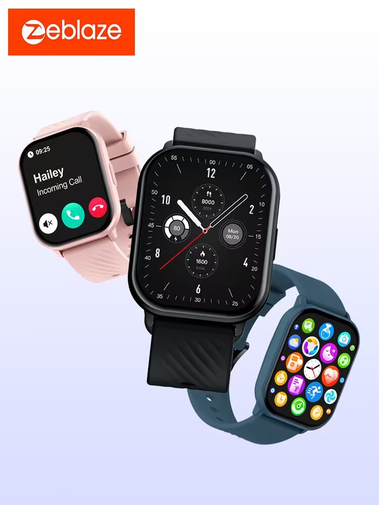 New Zeblaze GTS 3 Voice Calling Smart Watch Ultra-big 2.03'' HD Screen 24H Health Monitor 100+ Sports Modes 200+ Watch Faces ราคา 624 บาท*ส่งฟรี