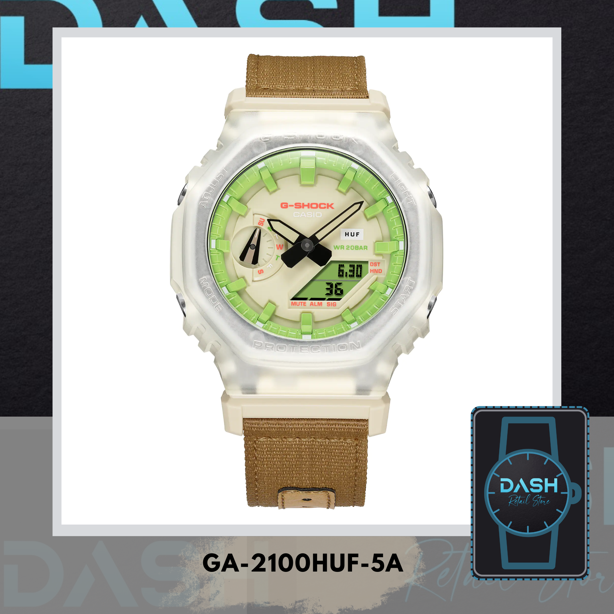 100% ORIGINAL Limited edition HUF x G-Shock GA-2100HUF-5A