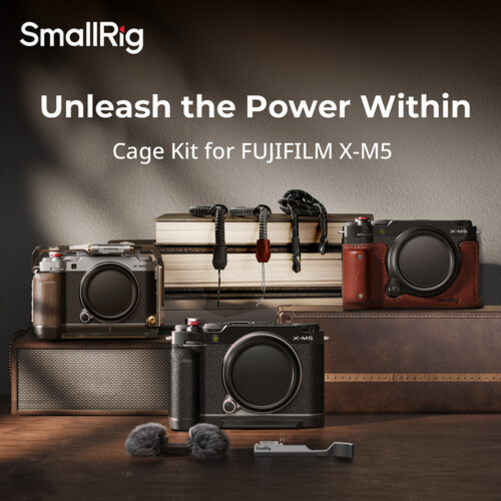 SmallRig Retro Camera Formfitting Cage Kit and Wooden Grip for