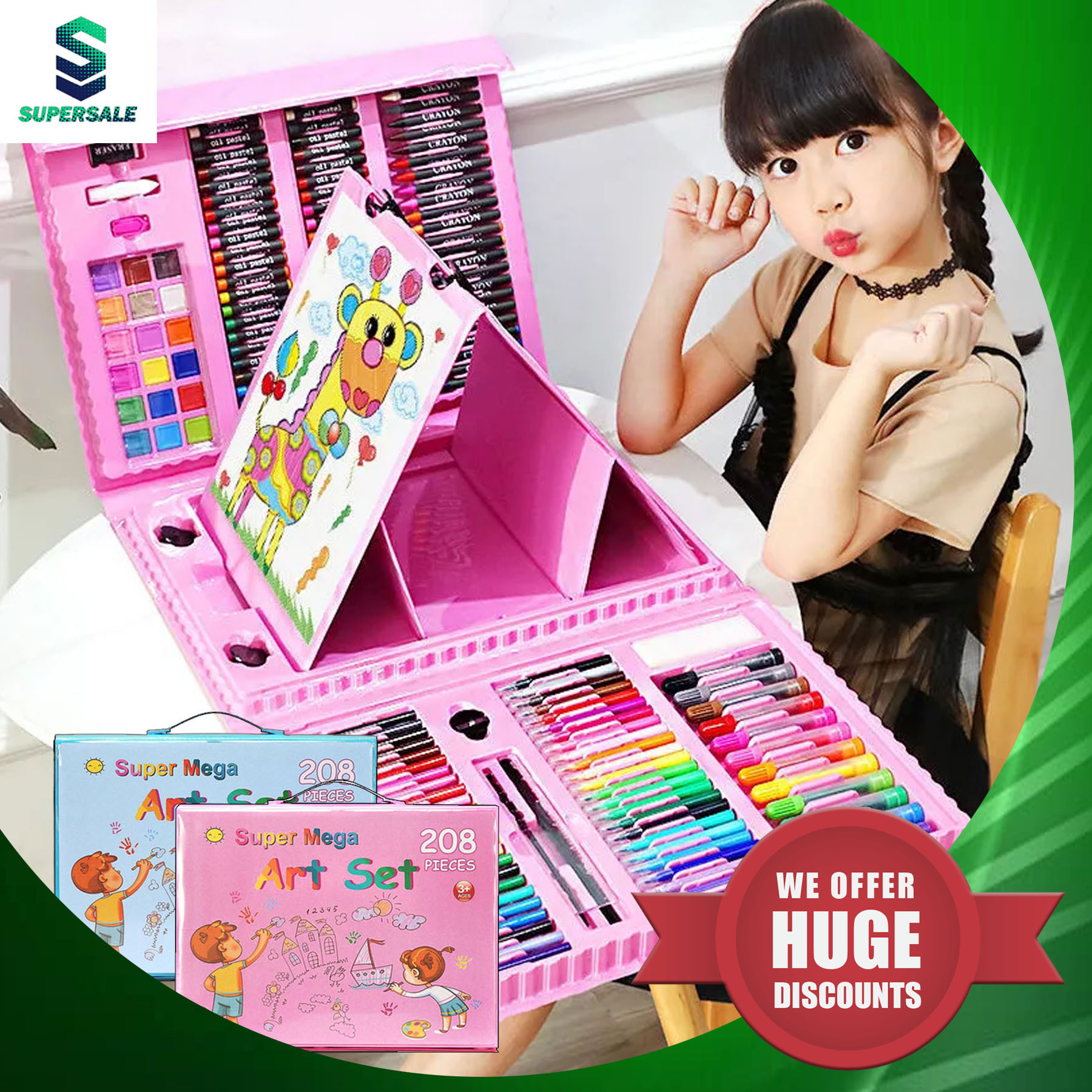 HappyDeals Super Mega Kid's ART Coloring Set