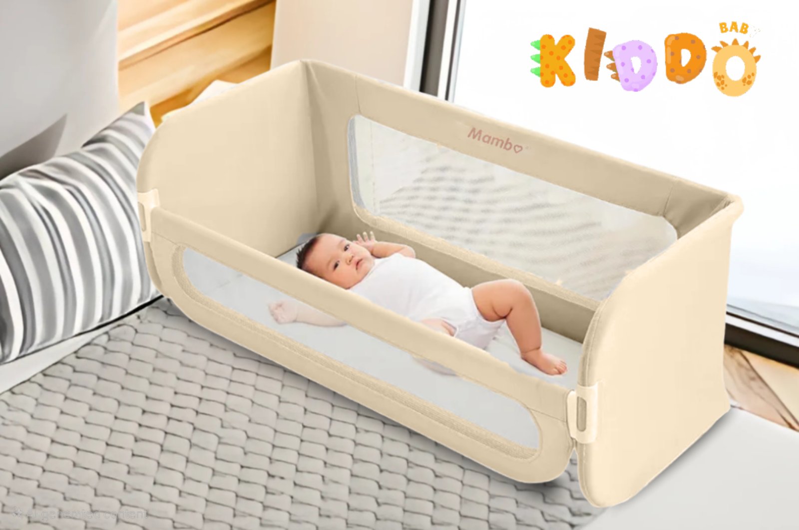 Playkids Portable High Quality Baby Crib Co Sleeper with Mattress