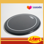 Lazer 14-Inch Black Drum Head with White Muffler Rim