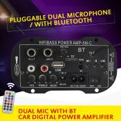Bluetooth HiFi Car Amplifier - 220V, USB, TF, Remote Control