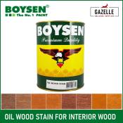 Boysen Wood Stain Oil in Walnut 1L Gloss Lacquer