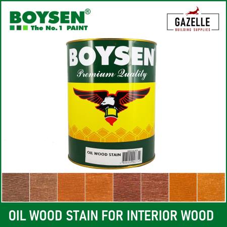 Boysen Wood Stain Oil in Walnut 1L Gloss Lacquer