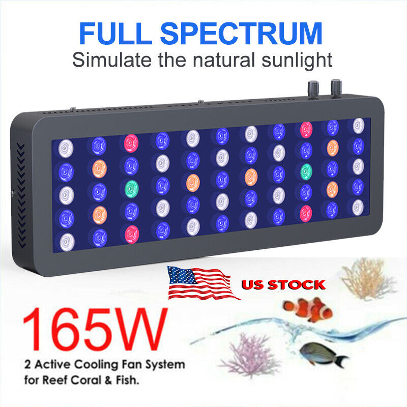 165W Dimmable Freshwater Fish Tanks LED Coral Reef Light Full Spectrum for Salt Fish Tanks ราคา 4,654 บาท*ส่งฟรี