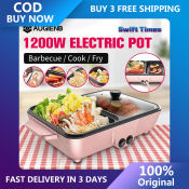 Smokeless Electric Grill & Hot Pot - 110V Non-stick BBQ